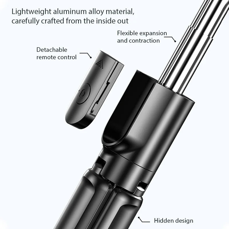 4 in 1 wireless Selfie Stick with light