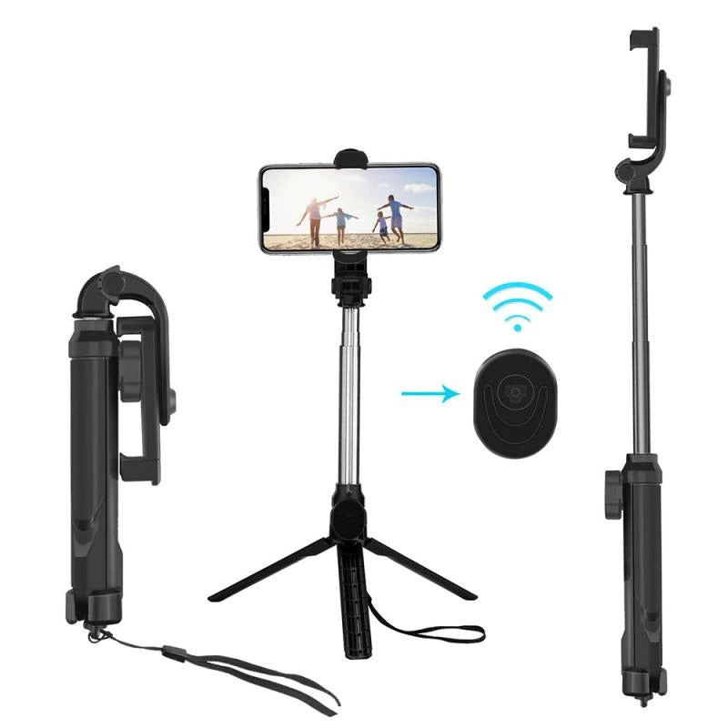 4 in 1 wireless Selfie Stick with light