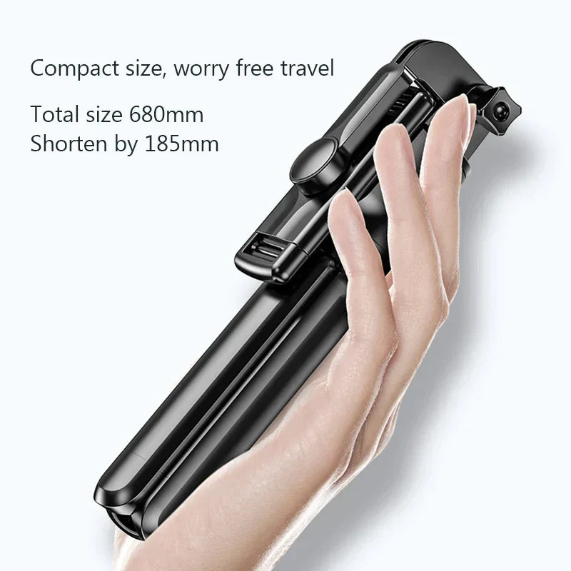 4 in 1 wireless Selfie Stick with light