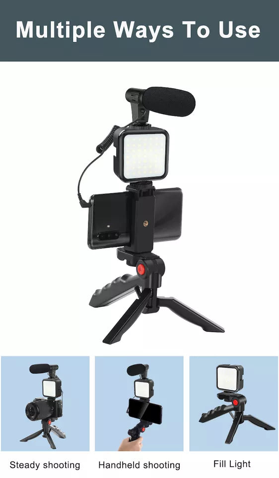 5 in 1 vlogging kit with Bluetooth Remote