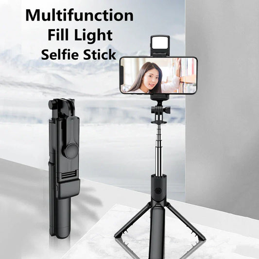 4 in 1 wireless Selfie Stick with light